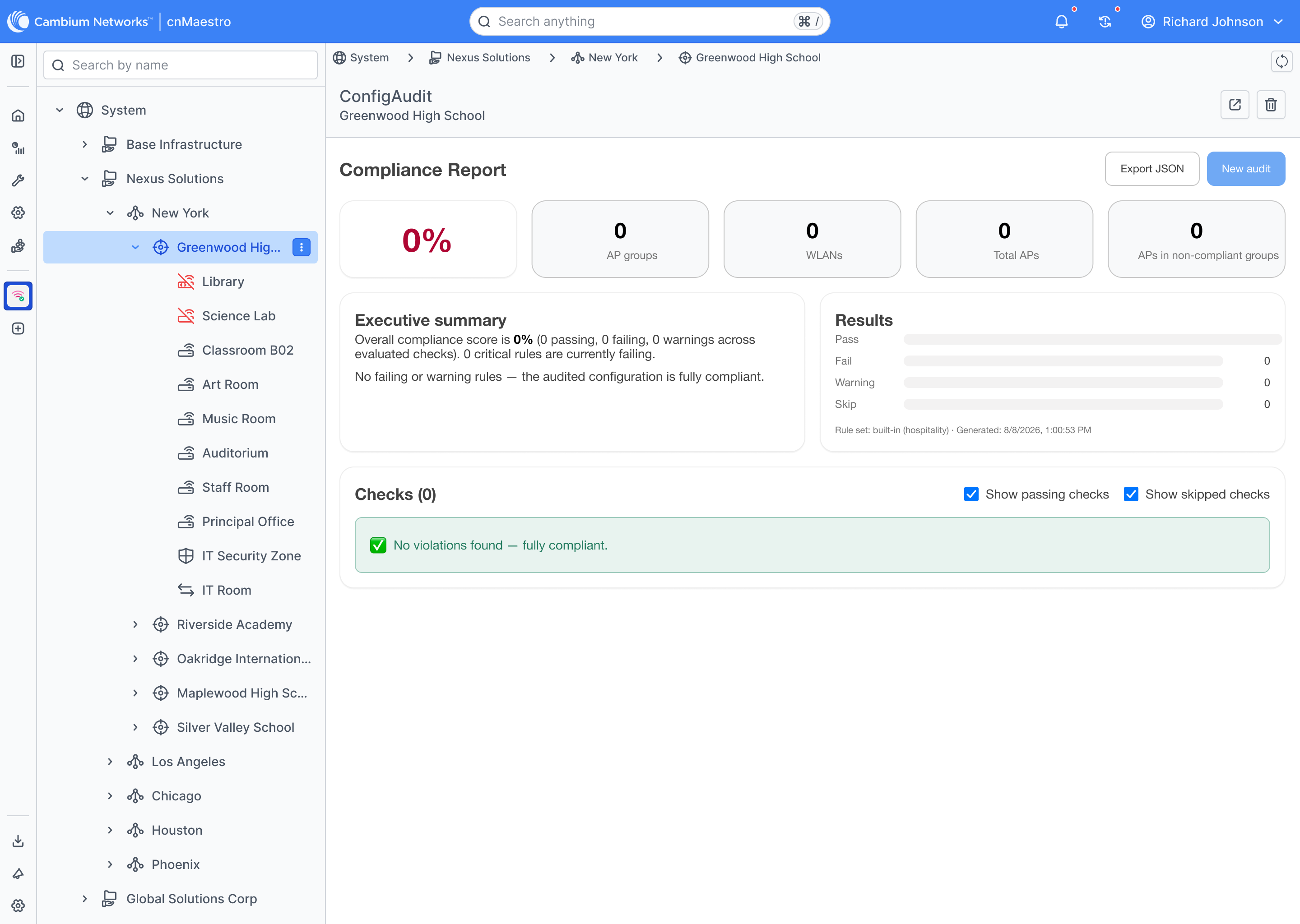 ConfigAudit Compliance Report